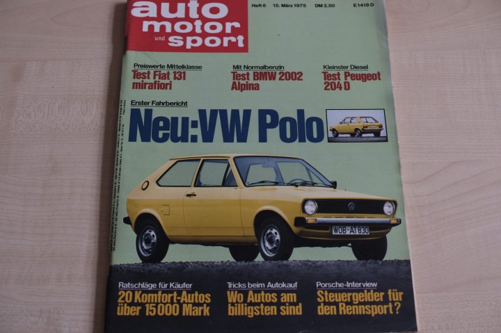 Deckblatt Auto Motor und Sport (06/1975)
